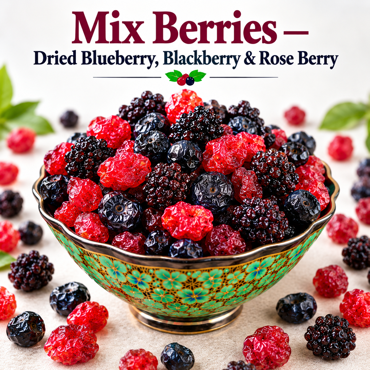 Mix Berries Dried Blueberry Blackberry & Rose Berry