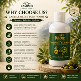 Moisturizing olive body wash for soft skin