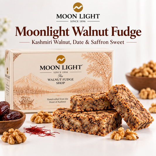 Moonlight Walnut Fudge with Kashmiri Walnuts, Dates and Saffron 500g
