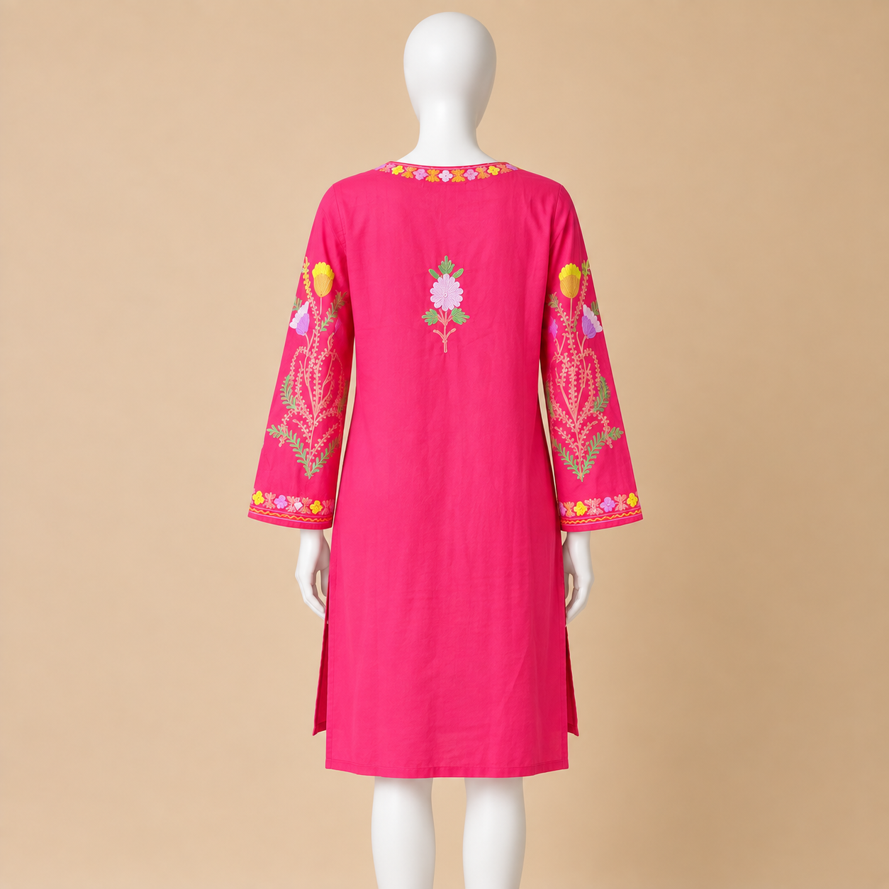 Pink Kashmiri Jaali Embroidered Top