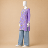 Premium Lavender Jaali embroidered Kashmiri top