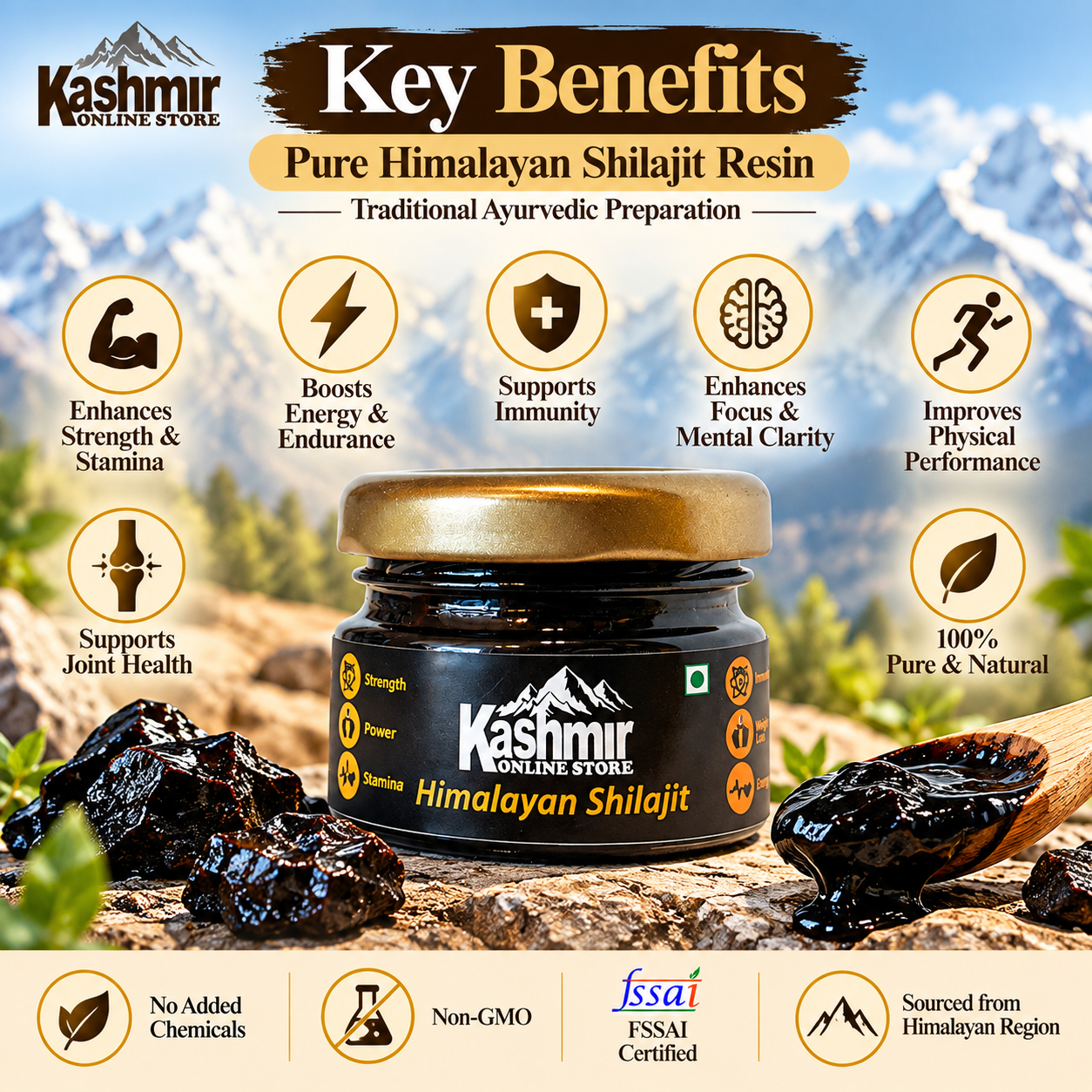 Pure Himalayan Shilajit Resin for Traditional Wellness