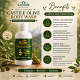 Olive body wash with olive oil for dry skin
