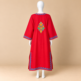 Red Kashmiri Pheran with Traditional Embroidery