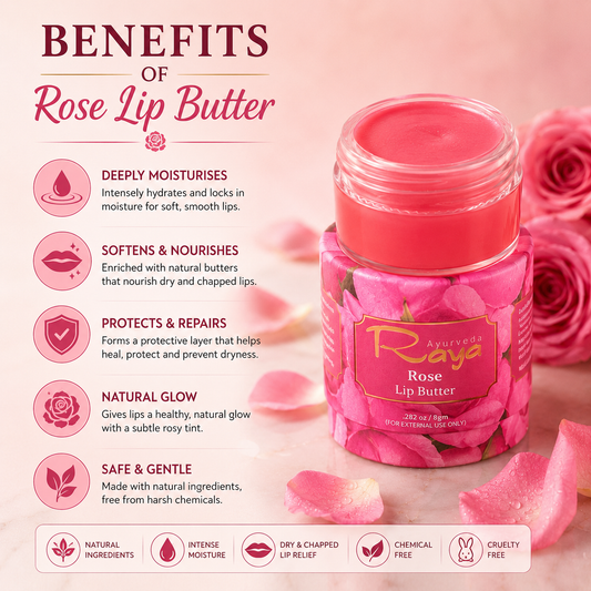 Rose butter balm for soft supple lips