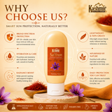 Hydrating saffron sunscreen SPF50+ for dry skin