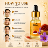 Saffron hyaluronic serum for bright healthy skin