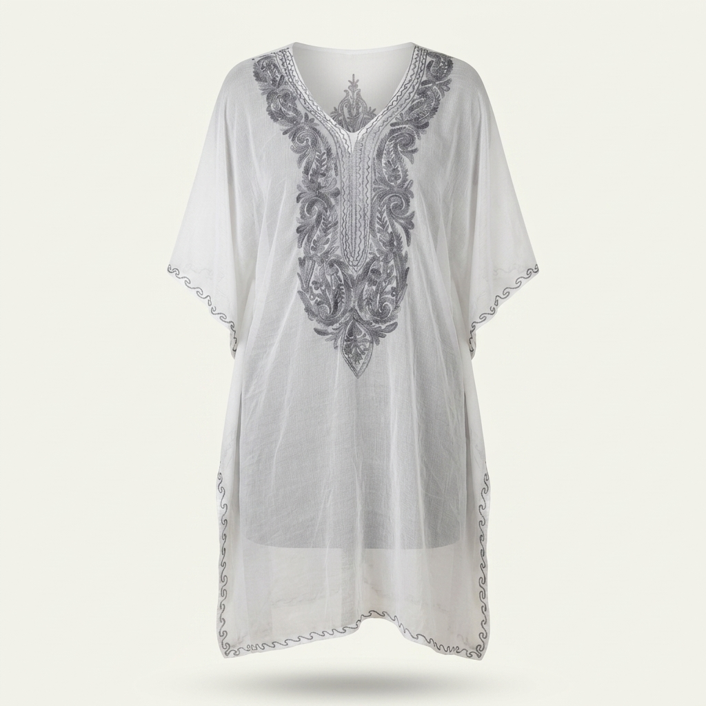 white-grey-chiffon-long-kaftan