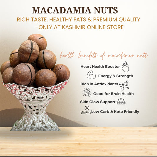 Premium-Quality Macadamia Nuts With Key - Fresh, Crunchy, and Delicious.