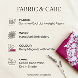 Luxury Berry Magenta Summer Kaftan for Women