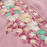 Blush Pink Summer Cool Caftan with Kashmiri Aari Embroidery