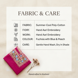 Elegant Fuchsia Pink Designer Kurti with Kashmiri Embroidery
