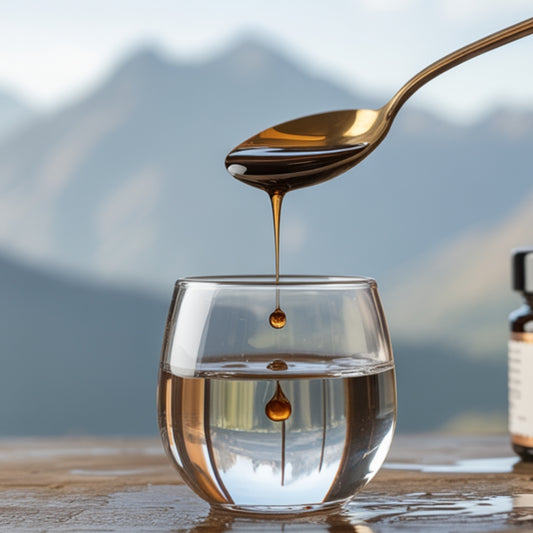 Shilajit mix with water