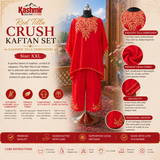Premium Red Tilla Kaftan Set with Kashmiri Embroidery