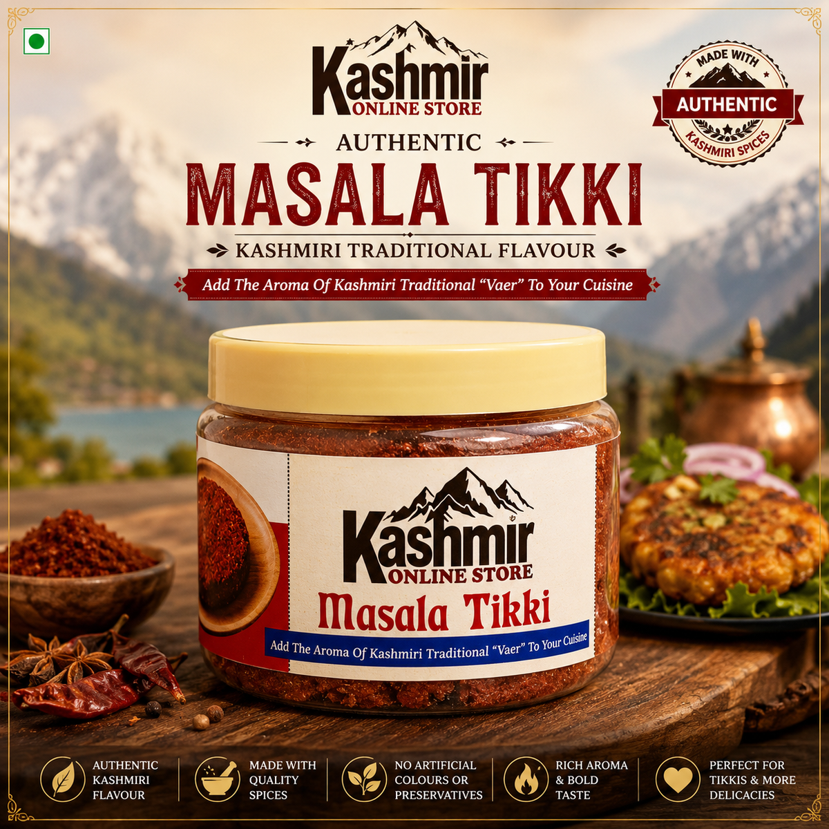 Authentic Kashmiri Ver Masala Tikki
