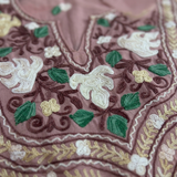Premium Mauve Kashmiri Aari Poly Cotton Kurti