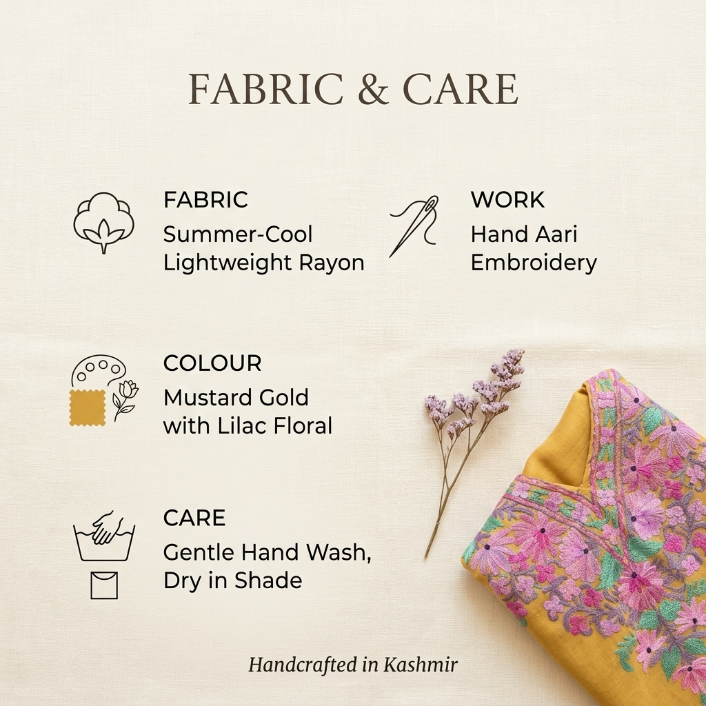 Luxury Mustard Gold Summer Kaftan for Women