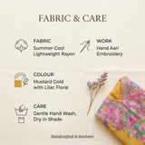 Luxury Mustard Gold Summer Kaftan for Women