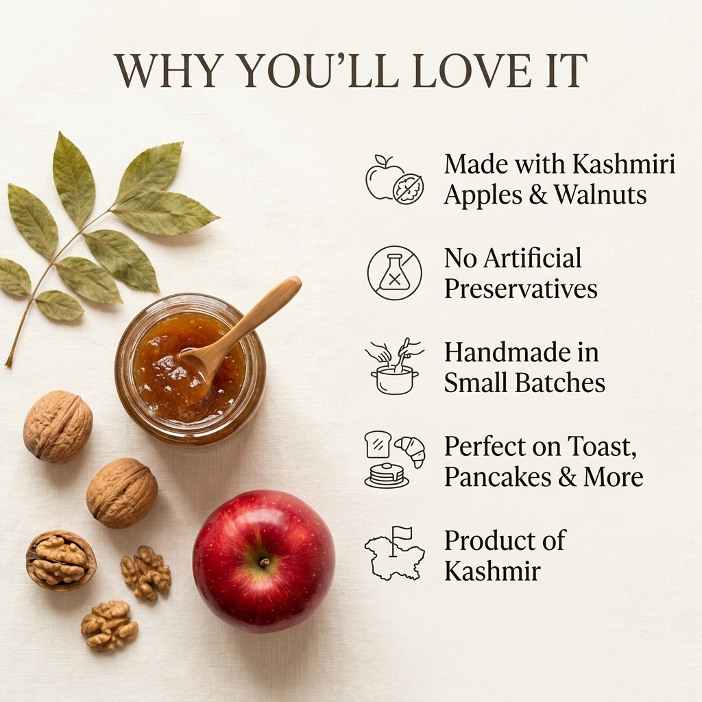 Handmade Apple Walnut Jam from Kashmir