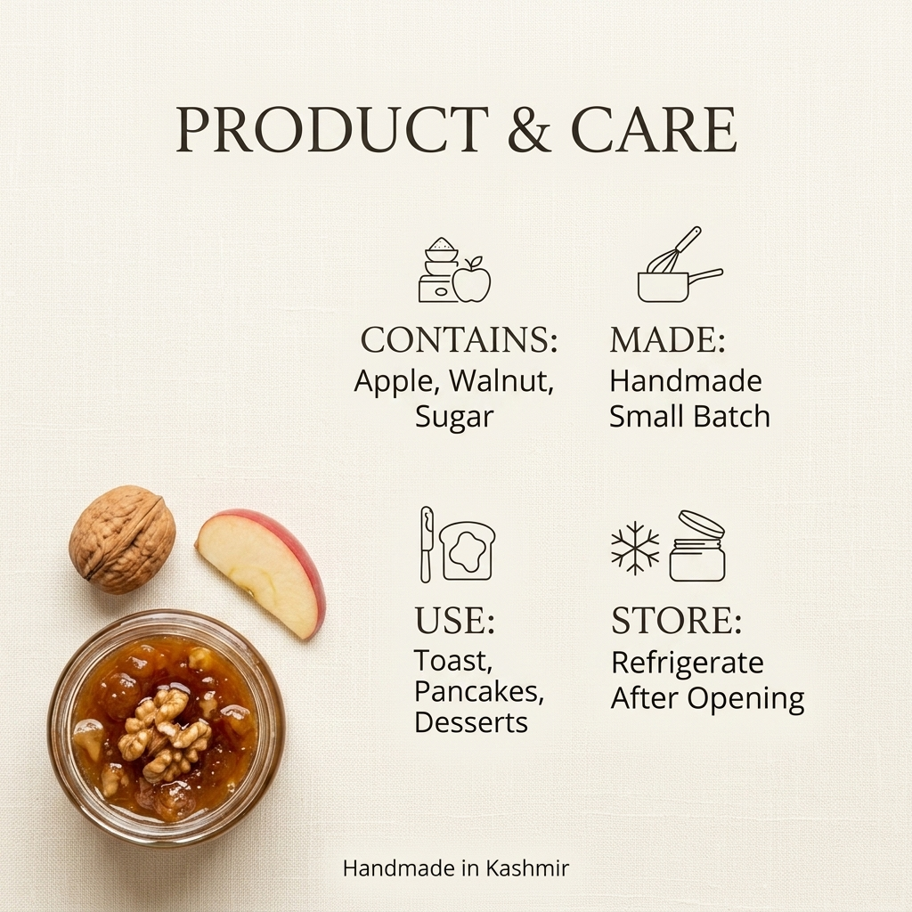 Natural Apple Walnut Fruit Preserve