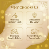 Traditional Kashmiri Aari Embroidered Mustard Gold Kaftan