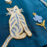 Kashmiri Aari Cat Design Short Shrug