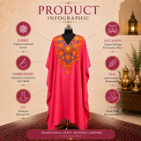 Women's Rose Pink Summer Cool Long Kaftan