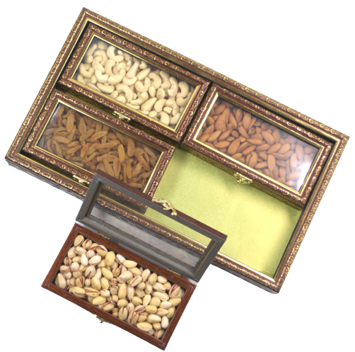 4 in 1 Special Dry Fruits Diwali Gifts – Get 4 Dry Fruit Boxes In 1 – Best Diwali Gift Ever freeshipping - Kashmir Online Store
