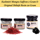 Combo Pack Of Kashmiri Saffron And  Shilajit Resin